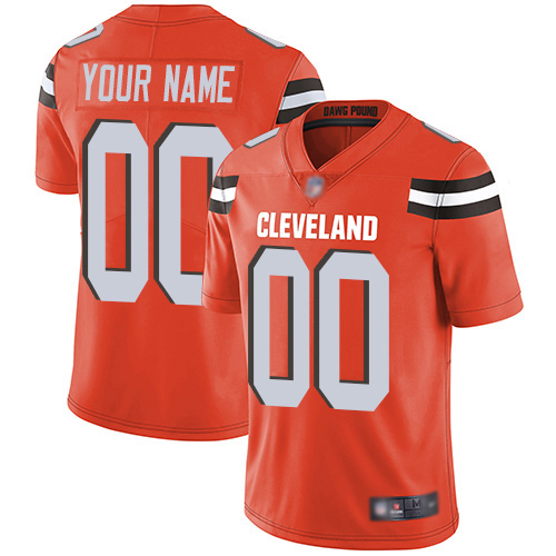 Men Limited Orange Jersey Football Cleveland Browns Customized Alternate Vapor Untouchable